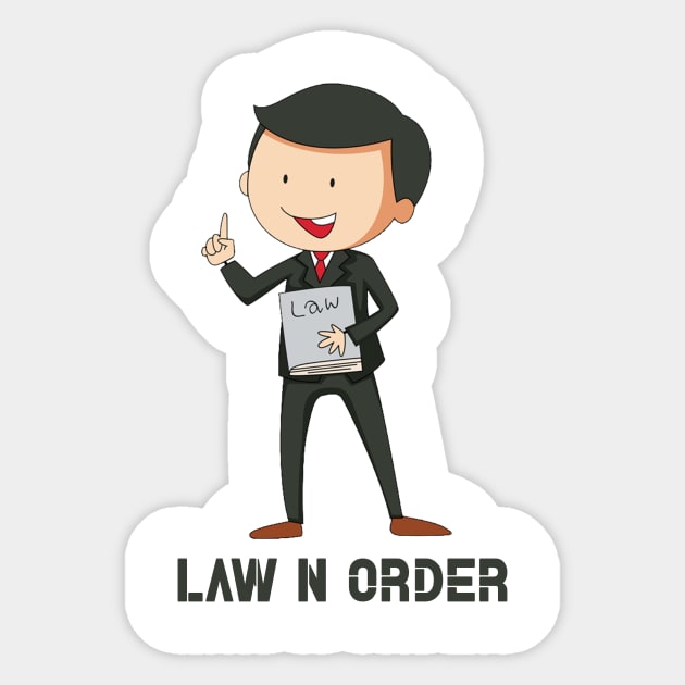 Law and Order Sticker by Donmoac